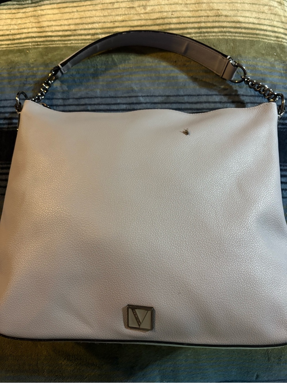 Victoria's Secret Pale Pink Pebbled Leather Shoulder Bag